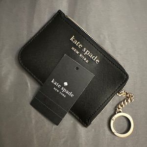 KATE SPADE BLACK KEYCHAIN WALLET NEW W TAGS STILL ON